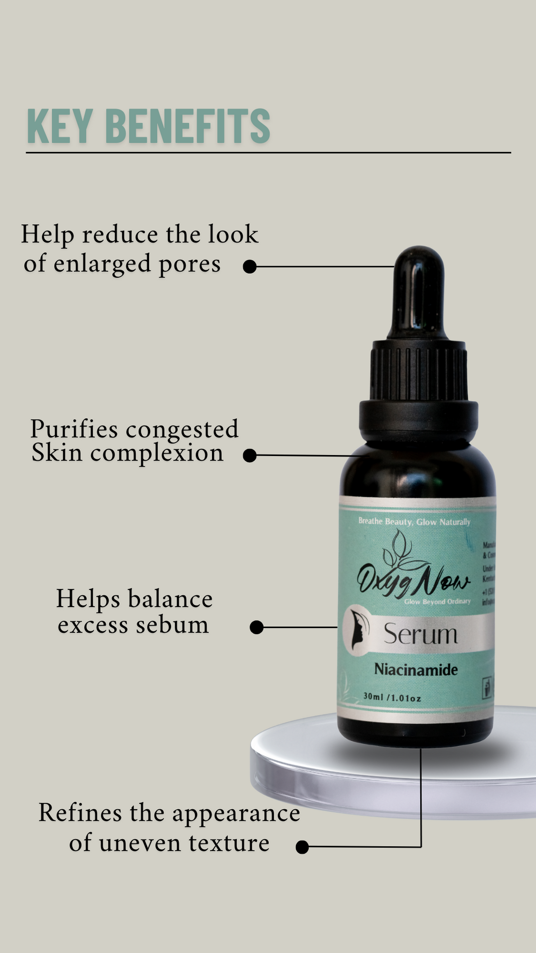 OxygNow - 5% Niacinamide + Zinc Face Serum  (30 ml)