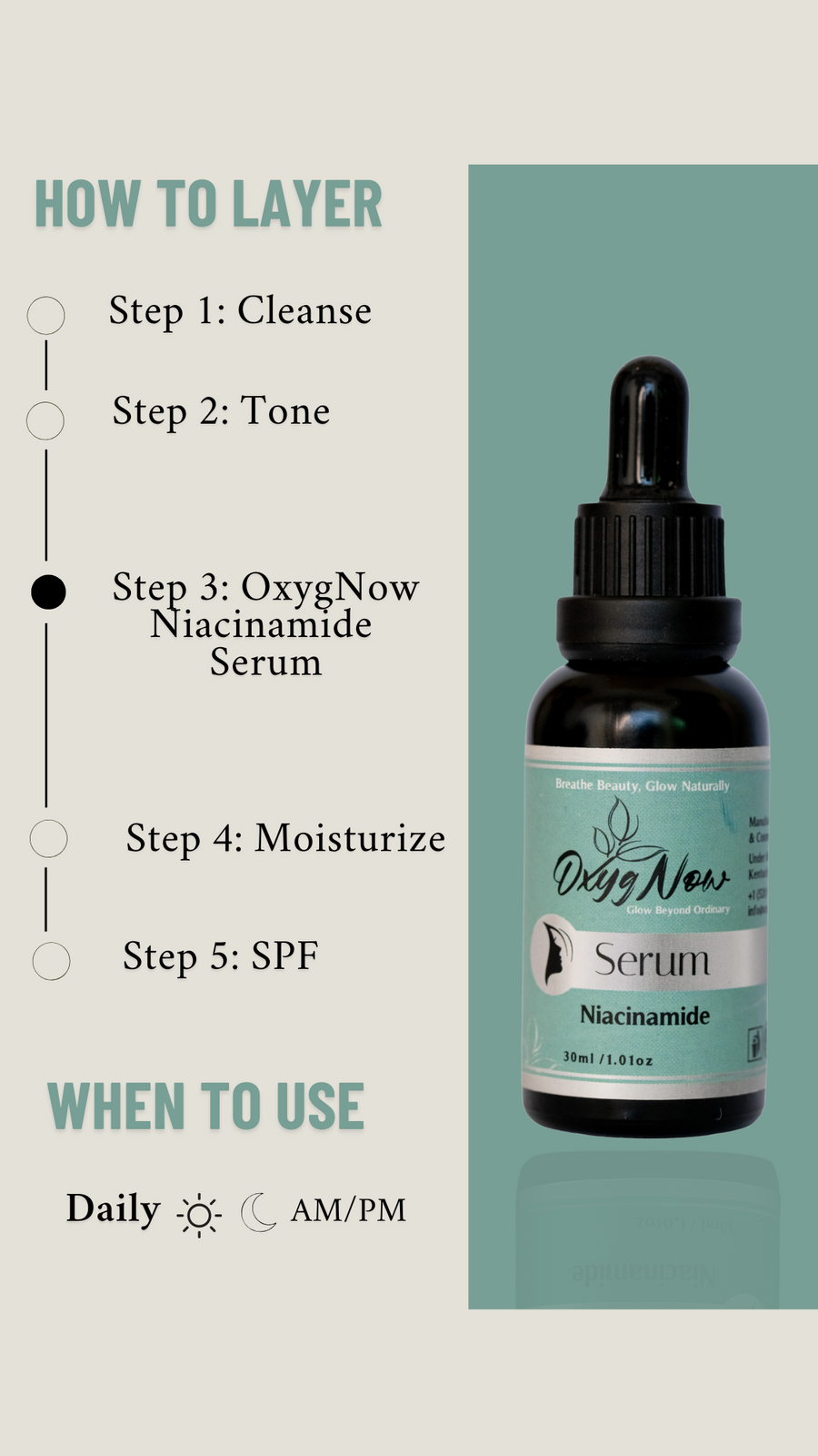 OxygNow - 5% Niacinamide + Zinc Face Serum  (30 ml)