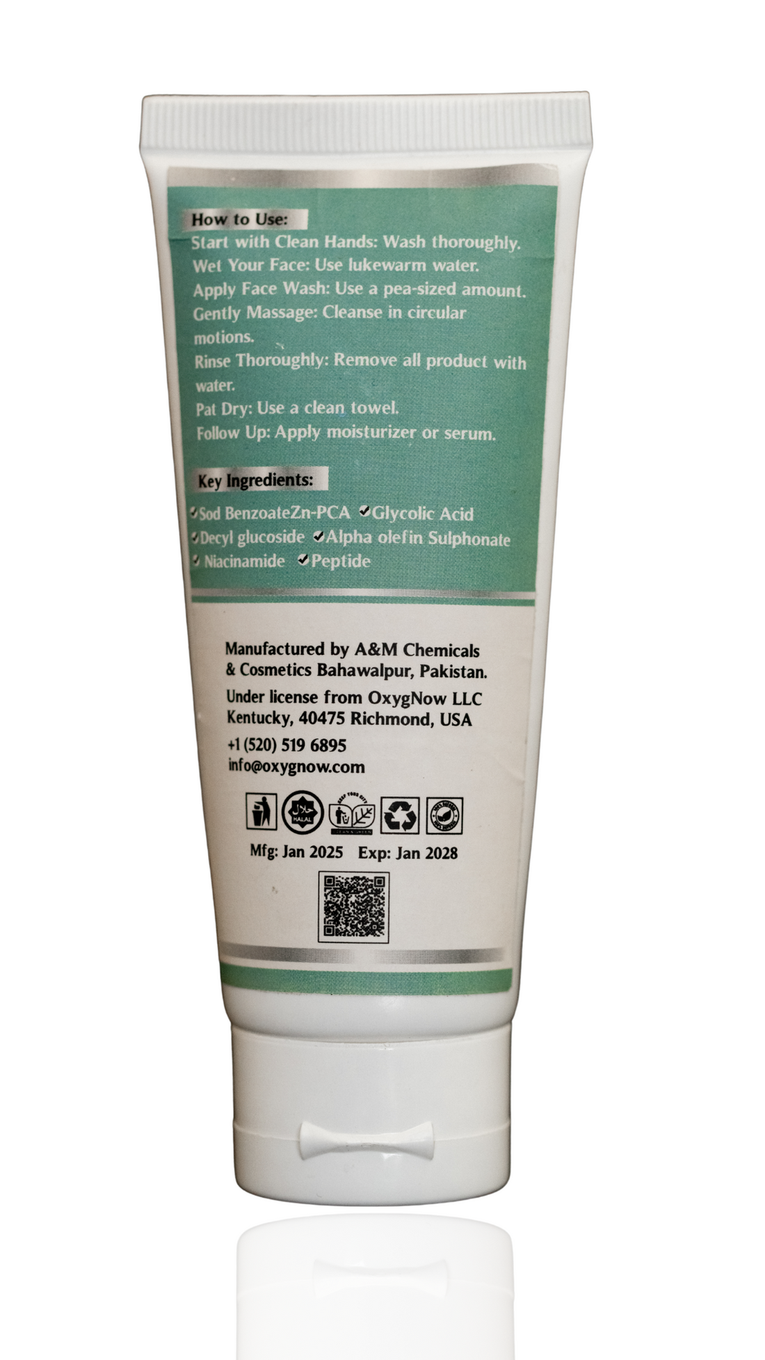 OxygNow - Niacinamide & Glycolic Acid Facewash – 50ml