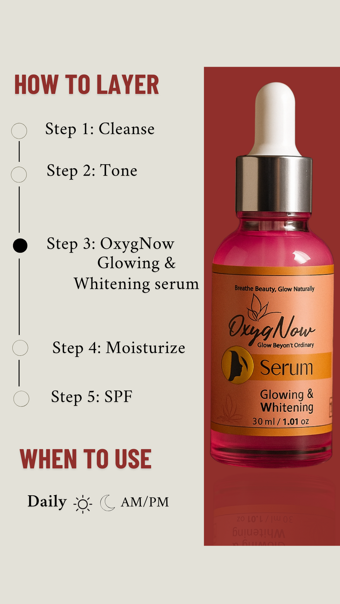 OxygNow - Glowing & Whitening Serum | 30ml